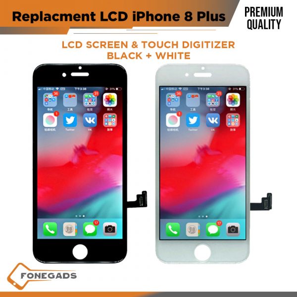 16A replacement lcd for iphone 8 plus black and white