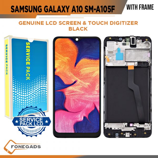 3A Samsung Galaxy A10 SM A105F Black Genuine LCD Screen Digitizer