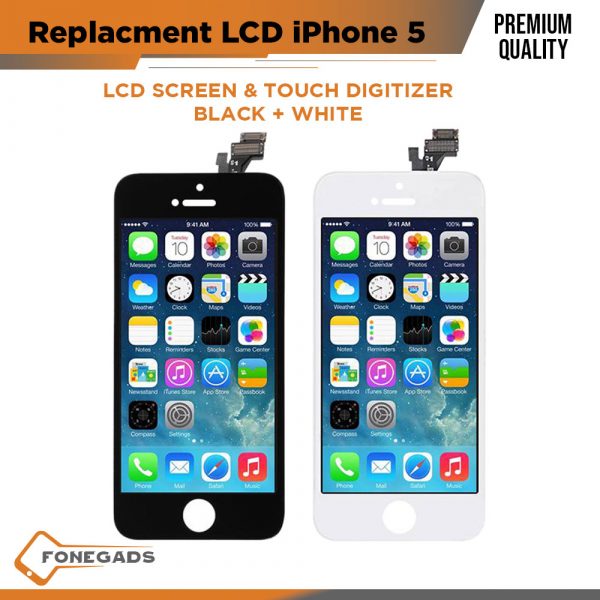9A iphone 5 replacement lcd black and white